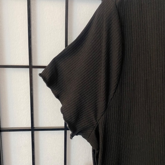 Ribbed Cotton Black Dress - A line! - Picture 4 of 5